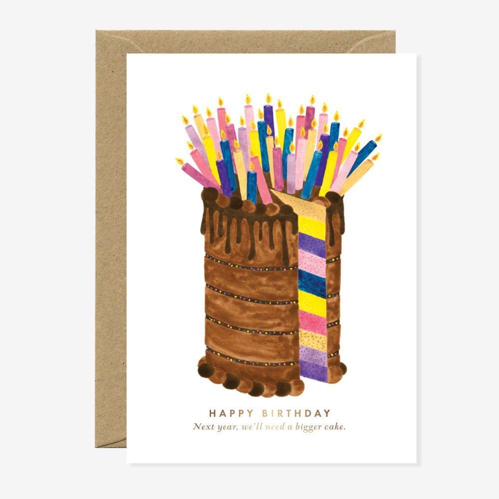 Postkaart 'Bigger cake'