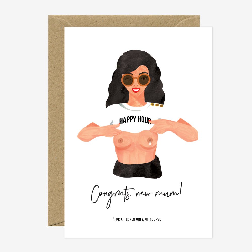 Postkaart 'Congrats new mum'