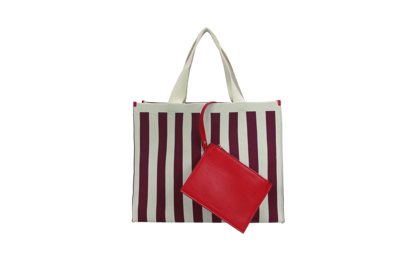 shopper | knitted stripes | mist + fig