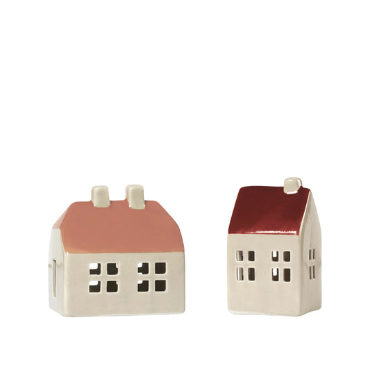 Bo Candle Houses - nut brown & paprika