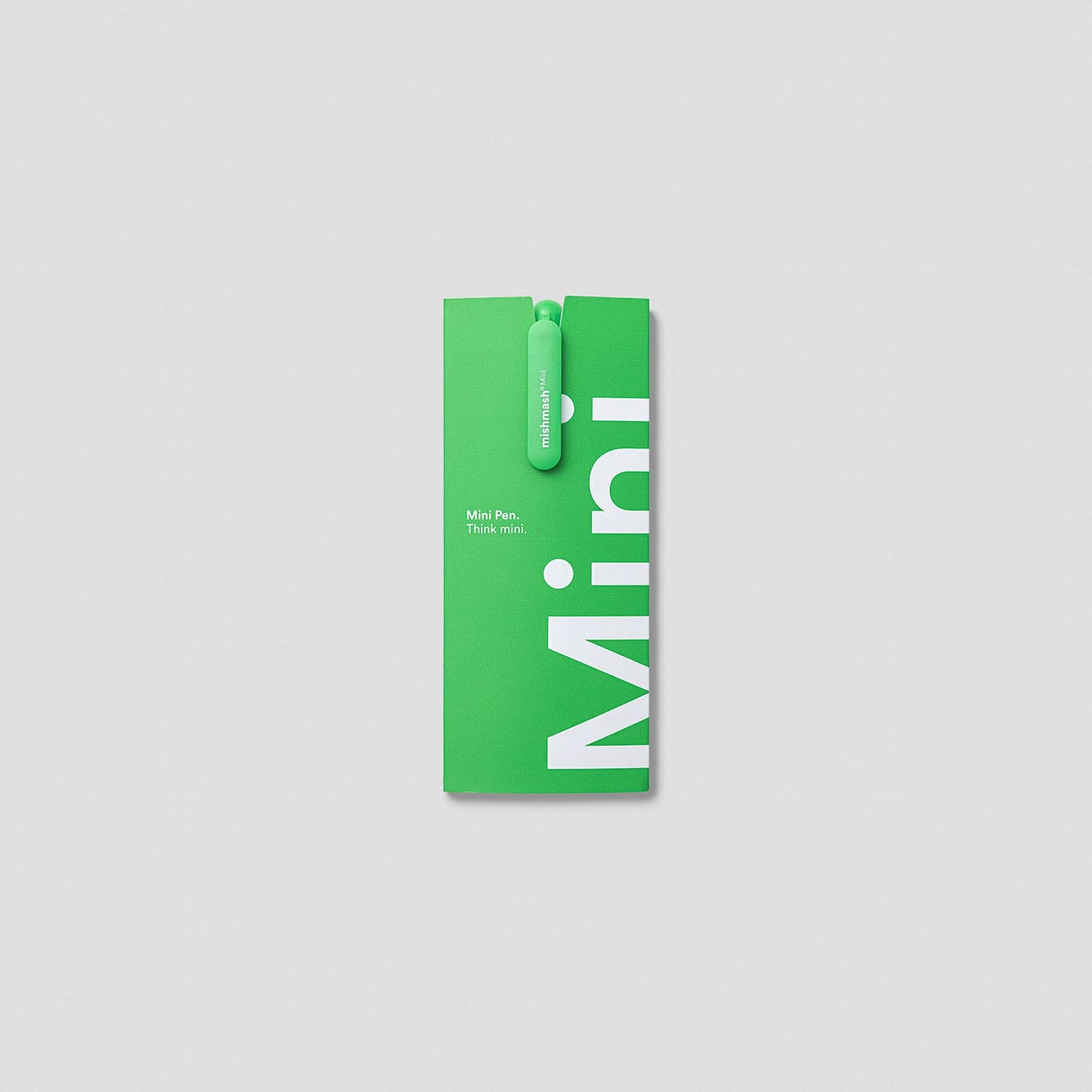 Milieuvriendelijke mini-pen van gerecycled materiaal met zwarte inkt: Blauwe of groen