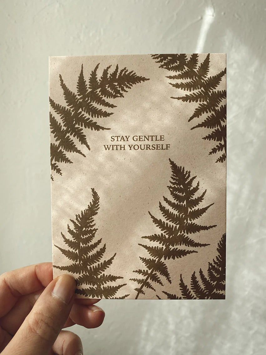 Postkaart 'Stay gentle with yourself'