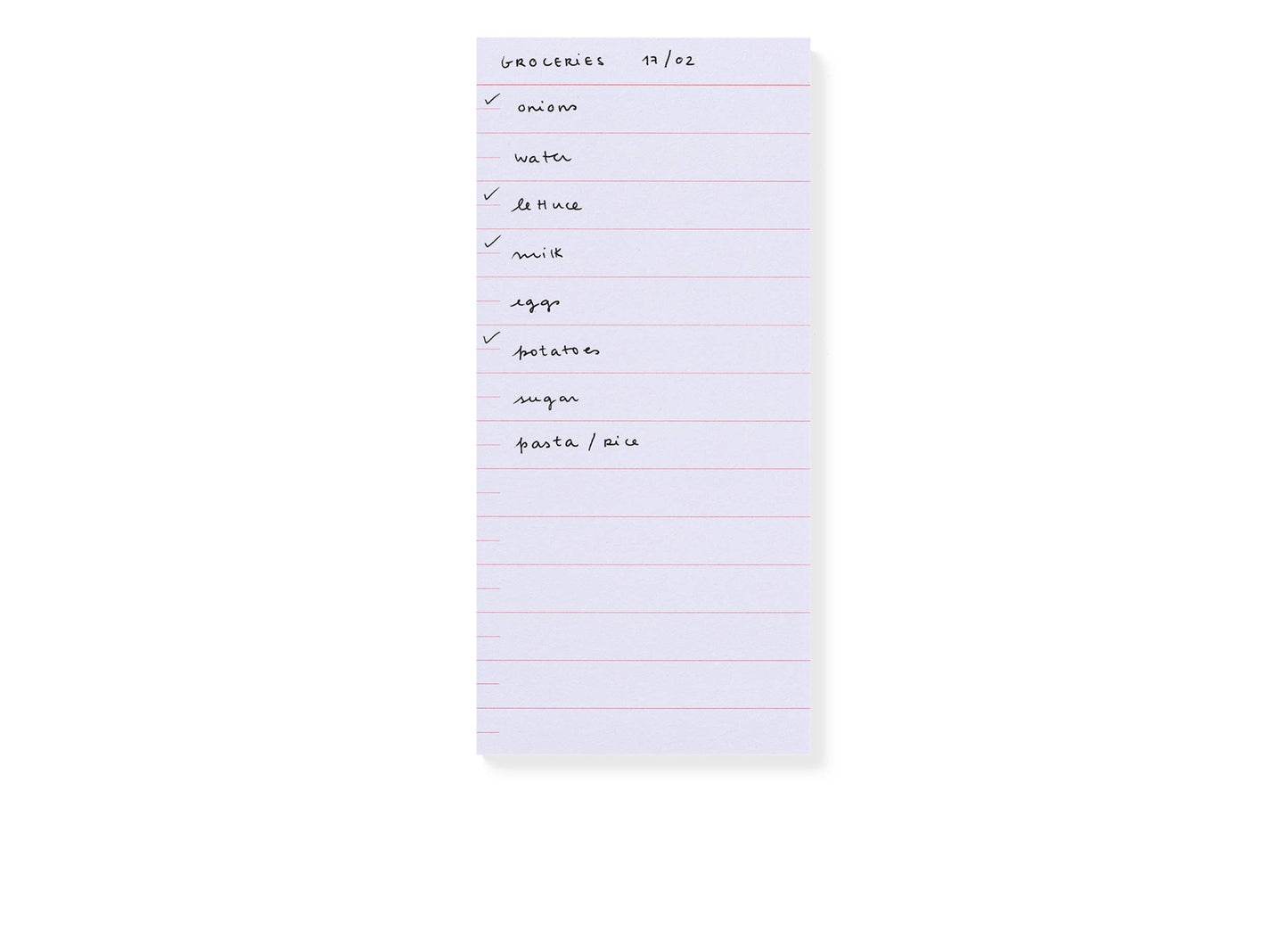 Notitieblok klein: Checklist