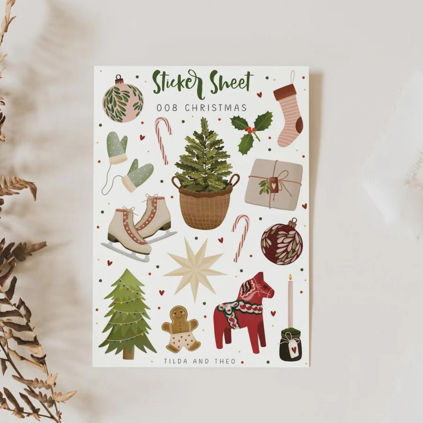 Stickervel Kerstmis