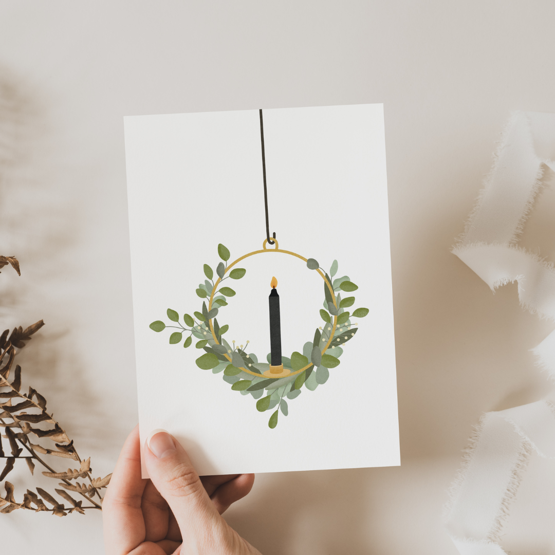 Postkaart 'eucalyptuskrans'