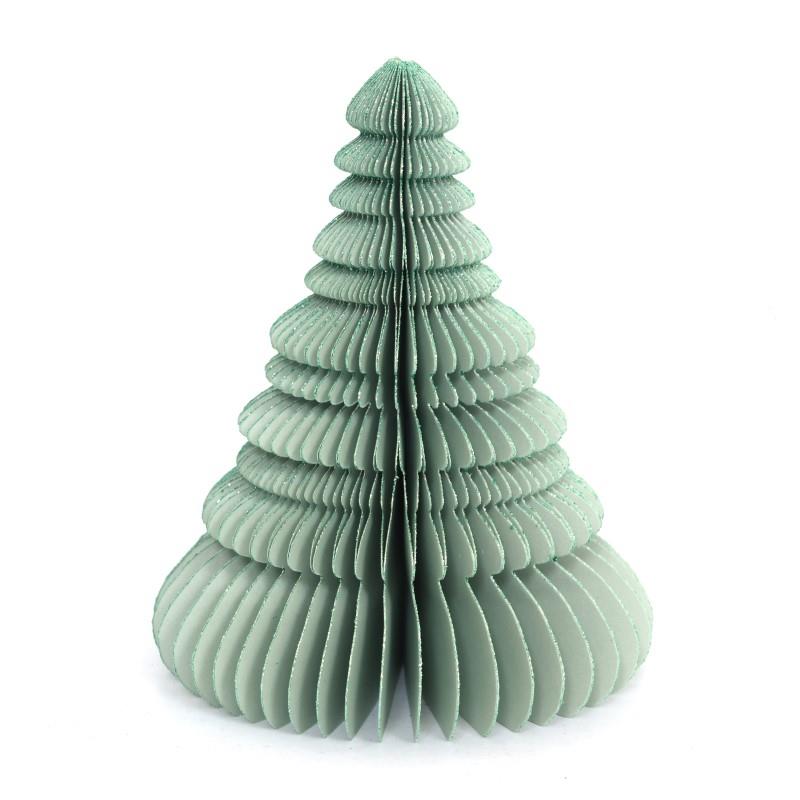 Kerstboom lichtgroen (staand) - handmade & fairtrade - 20 cm