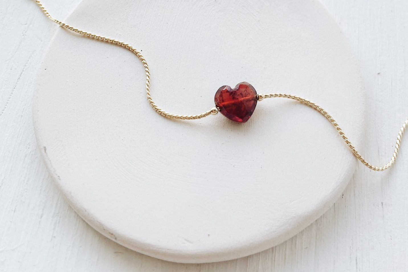 'Hart' armband - granaatkristal ( Energie + Liefde + Passie) (kopie)