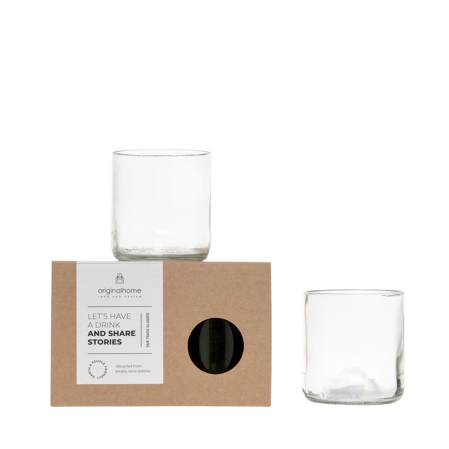 Upcycled drinkglazen - set van 2