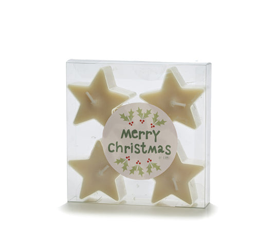 Waxinelichtjes ster (5 stuks) - vanilla