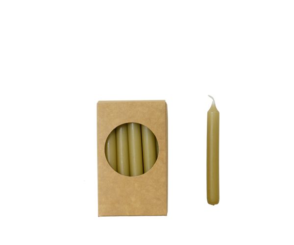 Potloodkaarsjes - mosterdgeel (20 stuks)