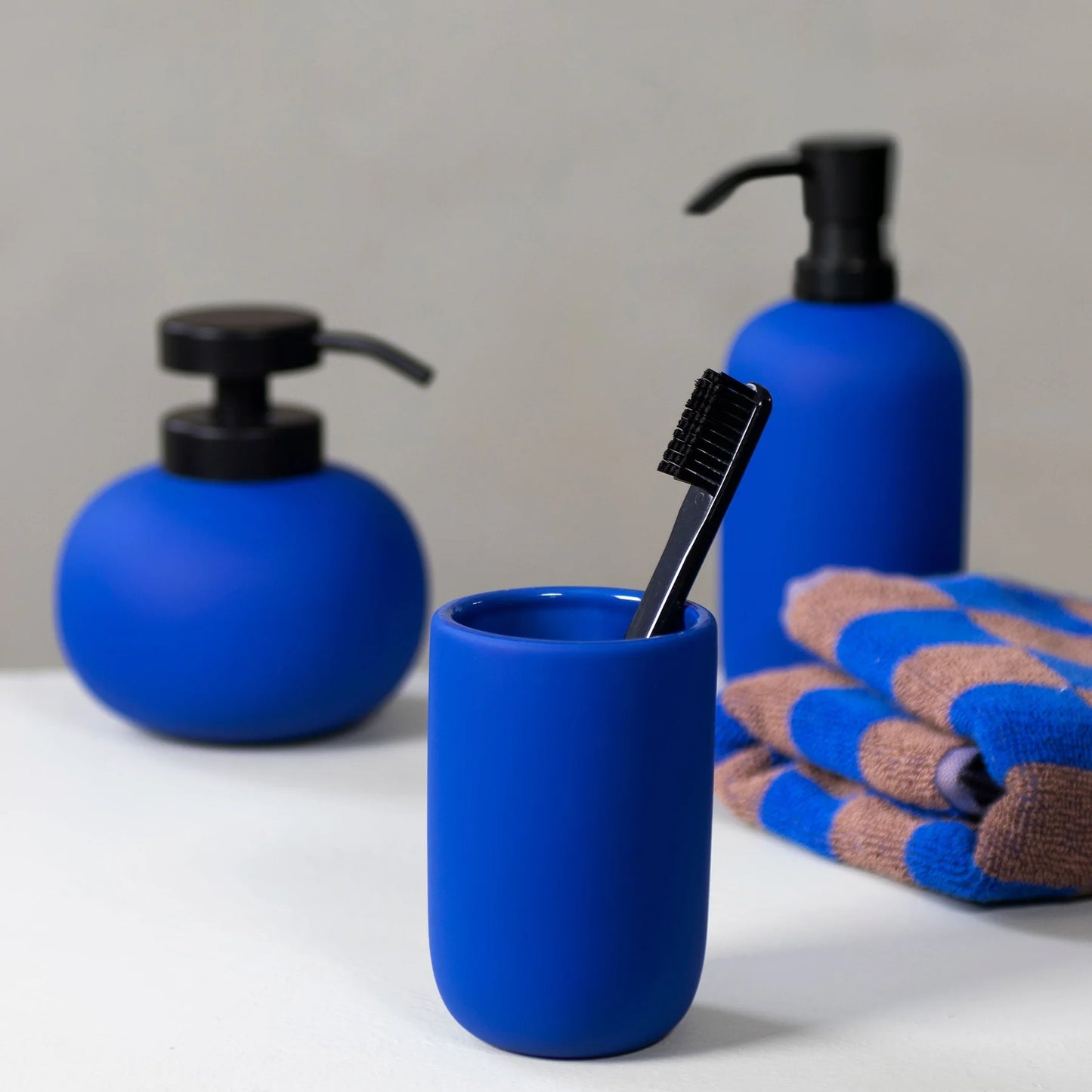 RETRO badhanddoek - kobalt