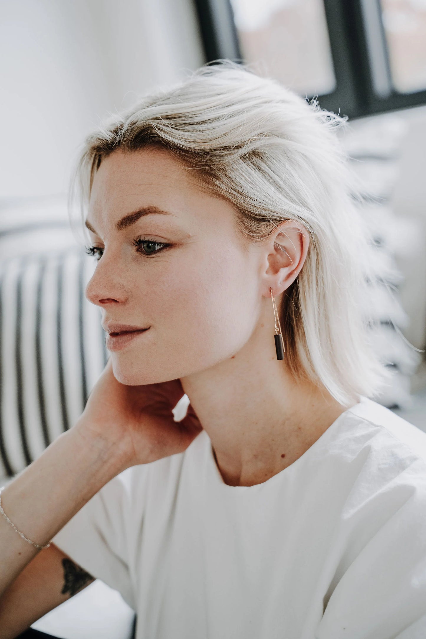 Mona | Oorbellen - black