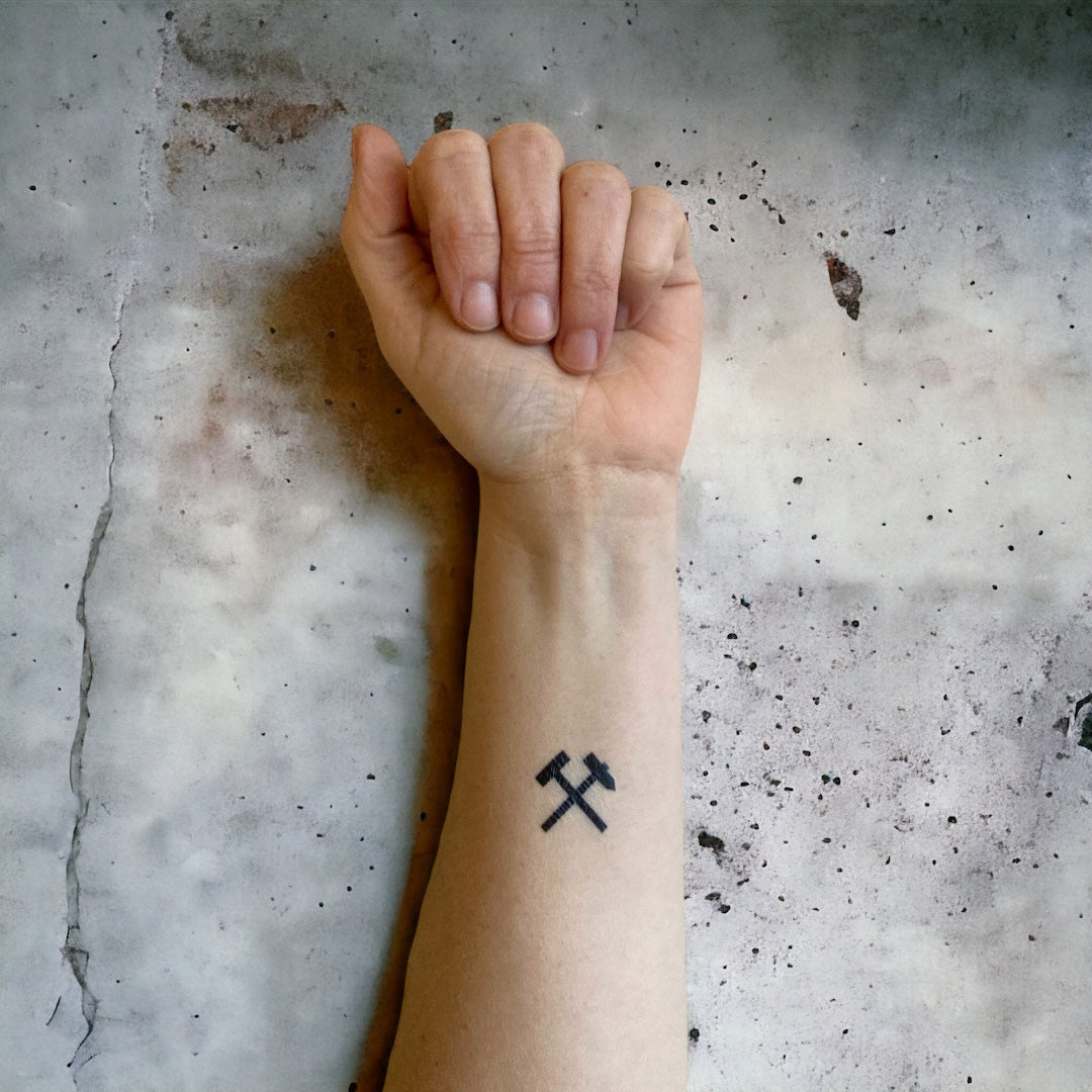 Tijdelijke tattoo 'Hamers' (2 stuks)