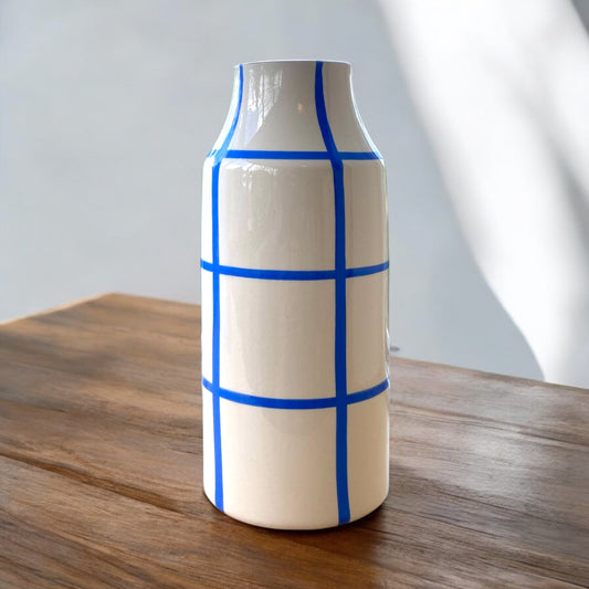 Small Bottle - Quadrados - royal blue