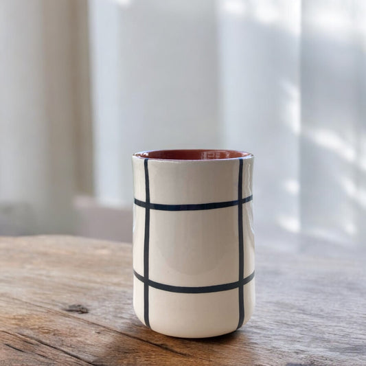 Straight cup -quadrados - zwart