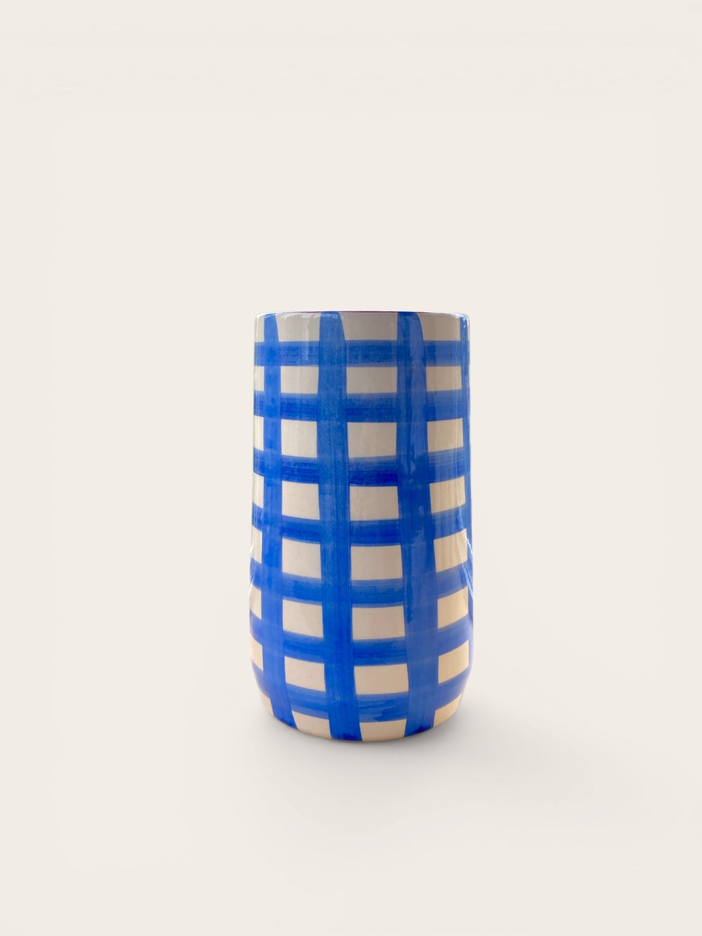 Strakke vaas / geriefhouder - Grote ruiten - Royal Blue