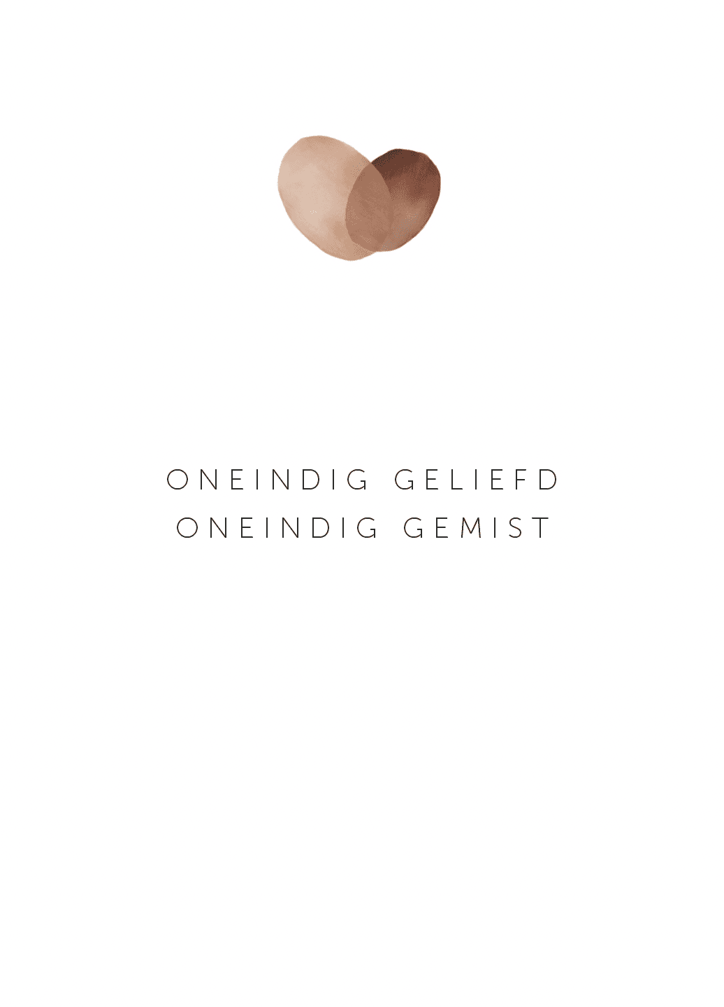 Troostkaartje 'Oneindig geliefd, oneindig gemist' met envelopje (A7)