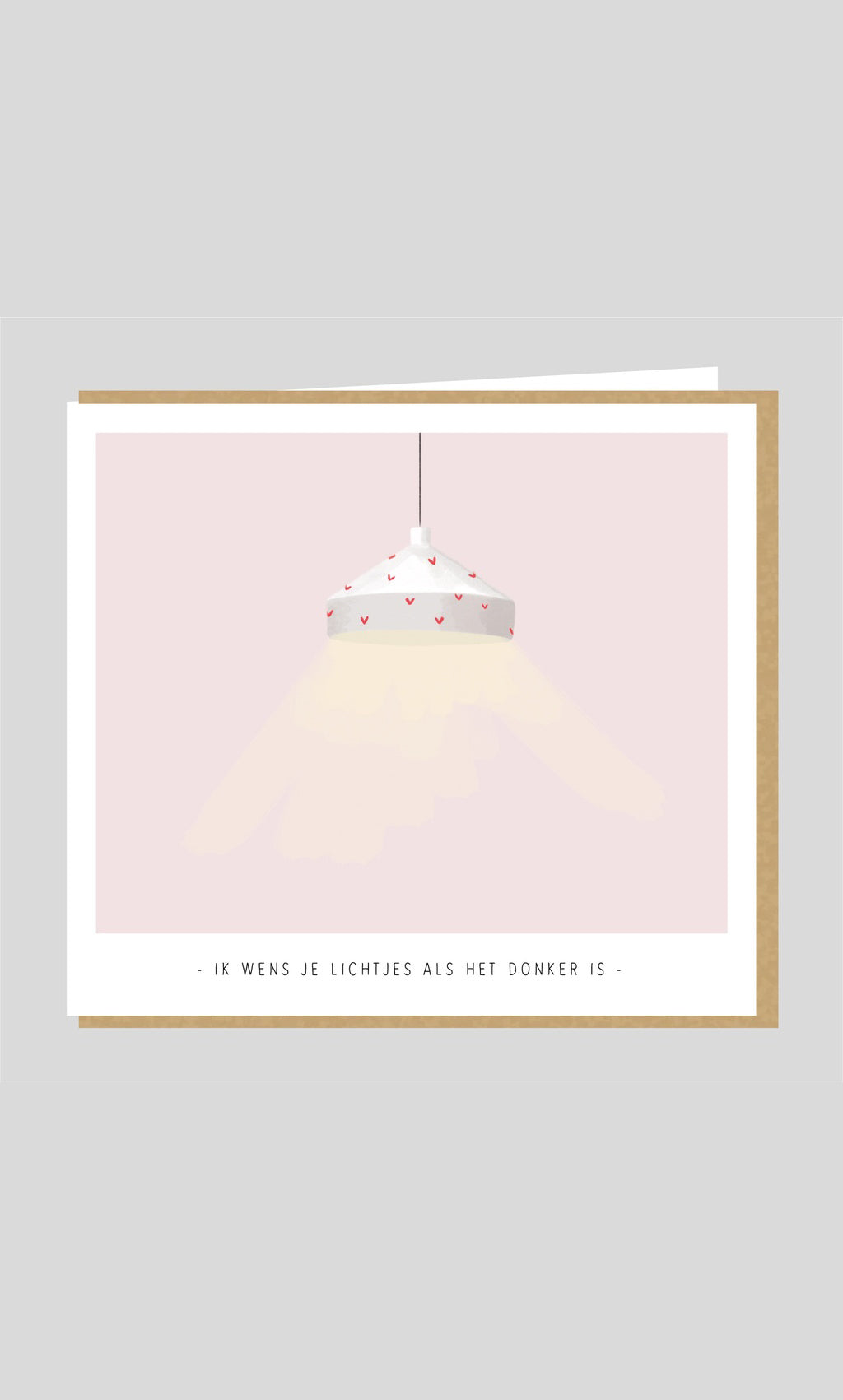 Postkaart 'Ik wens je lichtjes als het donker is'