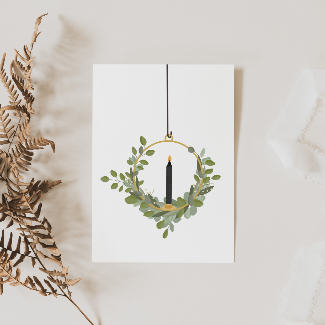 Postkaart 'eucalyptuskrans'