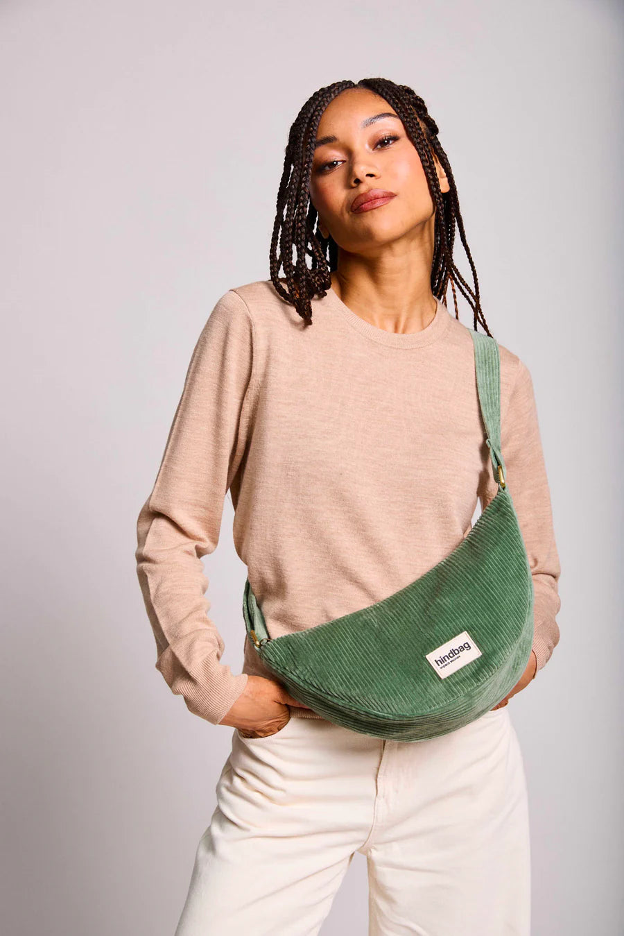 Banane Andrea (groenblauw-velours)