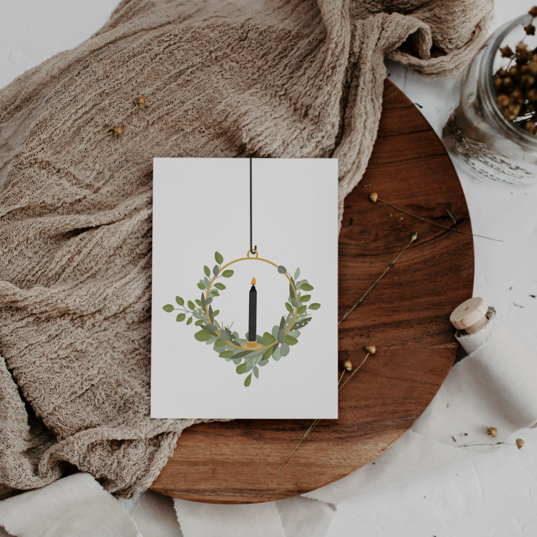 Postkaart 'eucalyptuskrans'