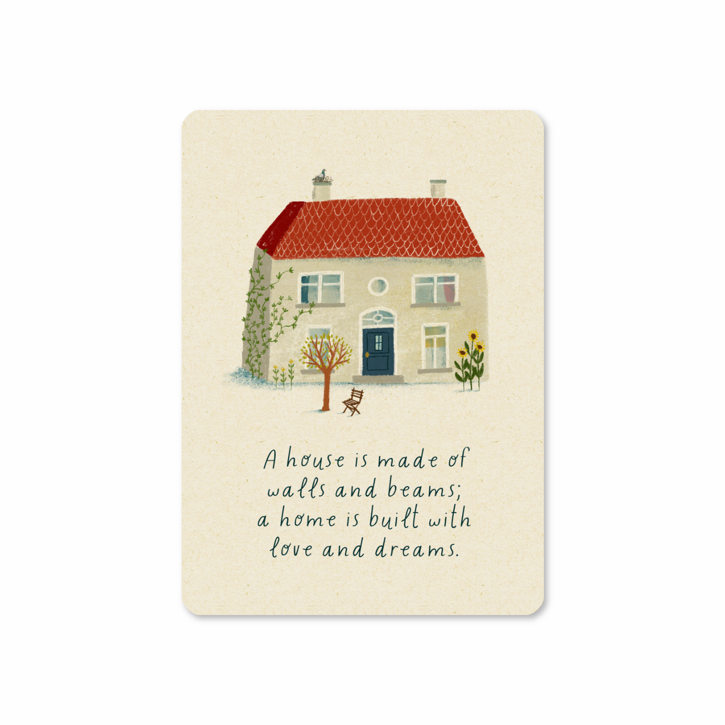 Postkaart 'A house.... a home'