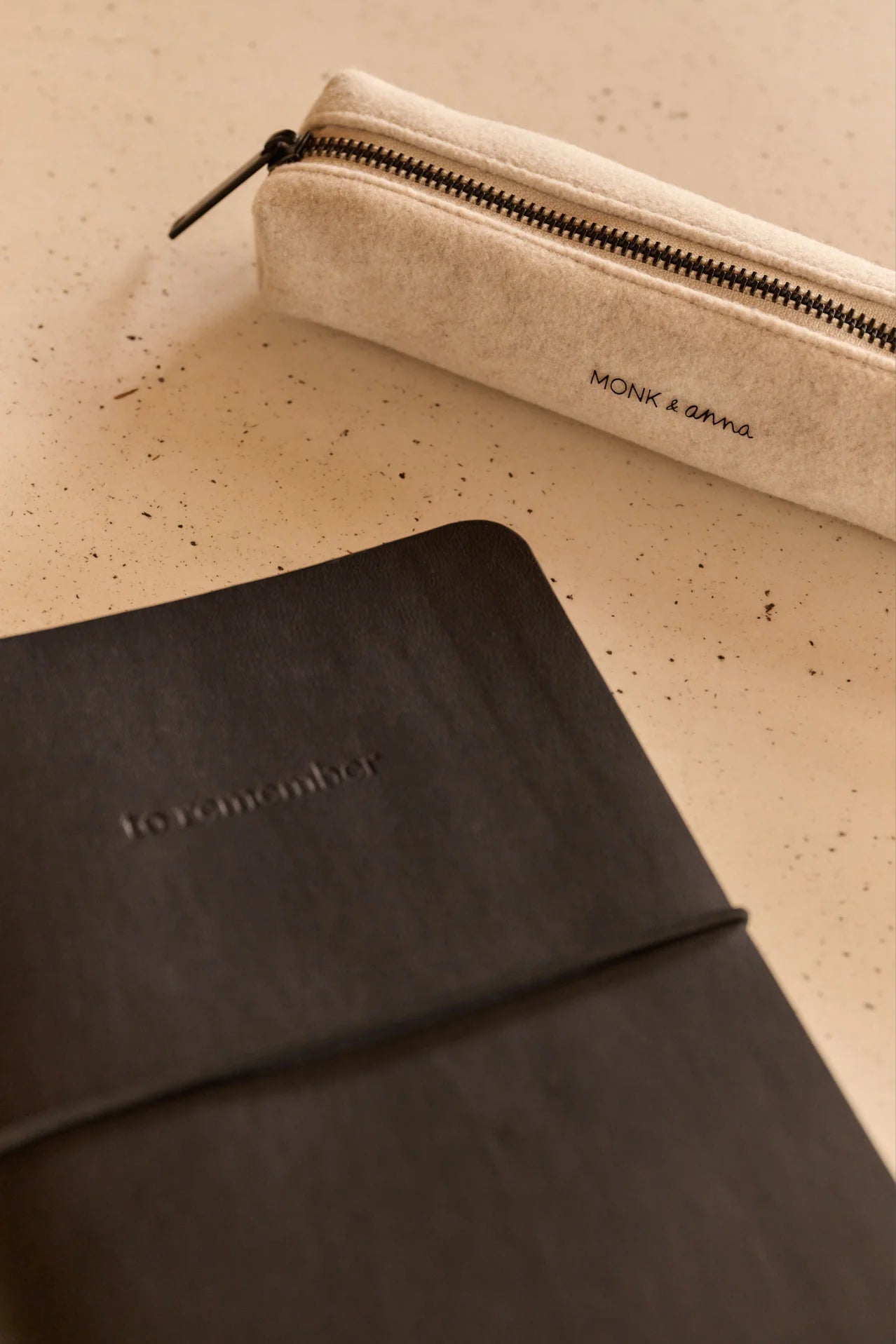 Notebook - vegan leer - black
