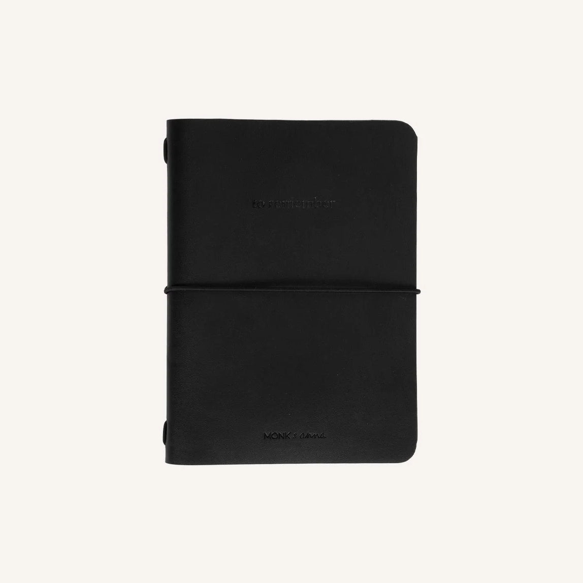 Notebook - vegan leer - black
