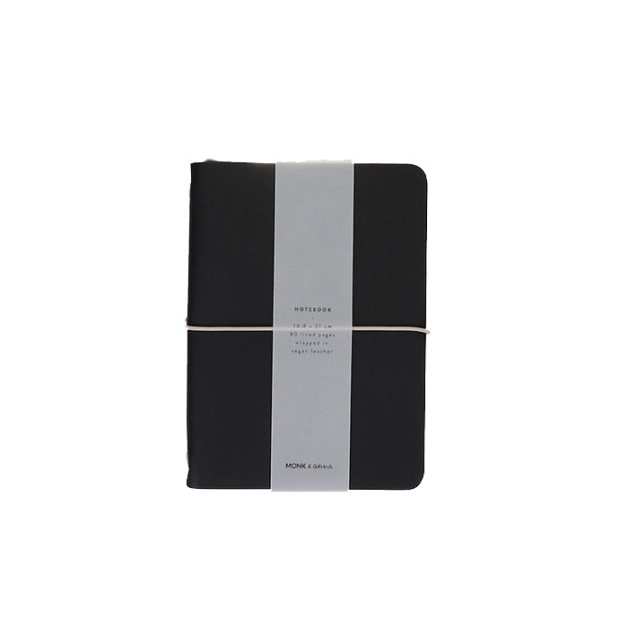 Notebook - vegan leer - black