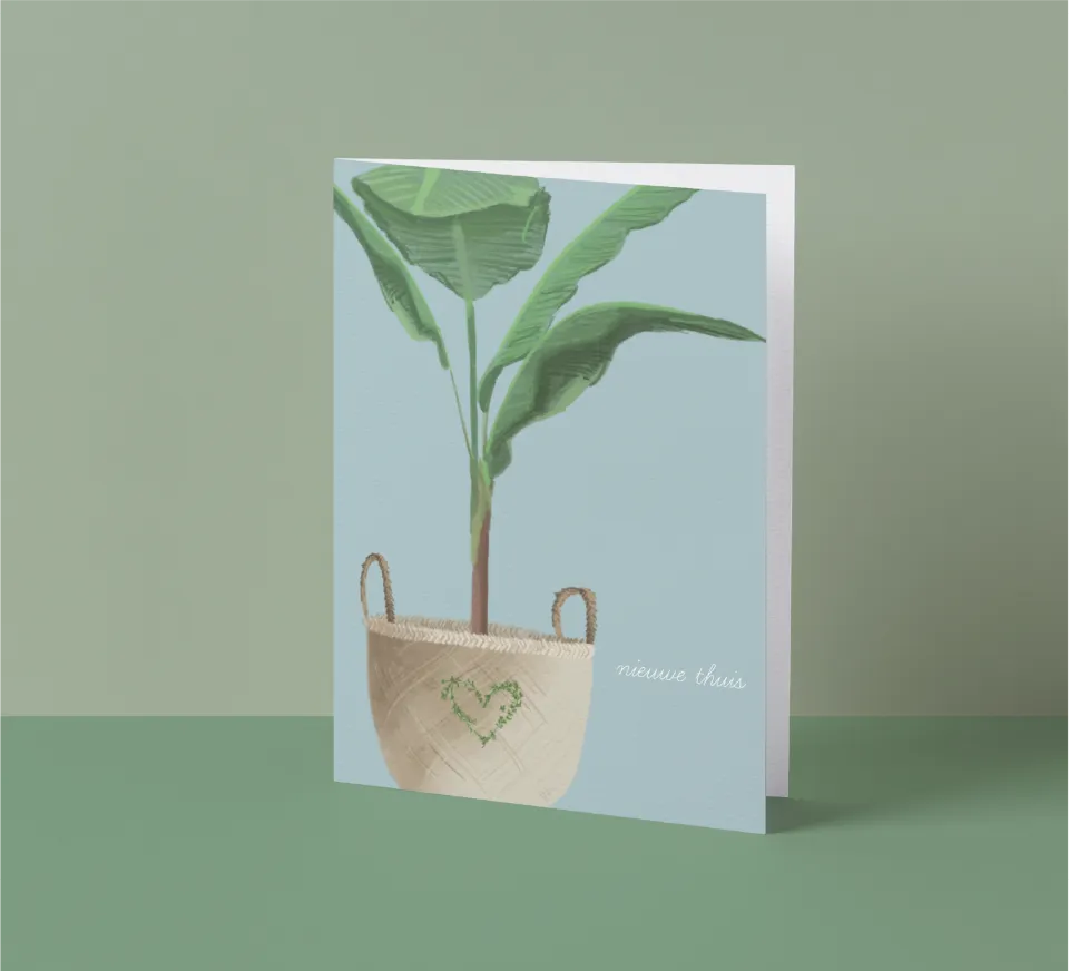 Postkaart 'Nieuwe thuis'