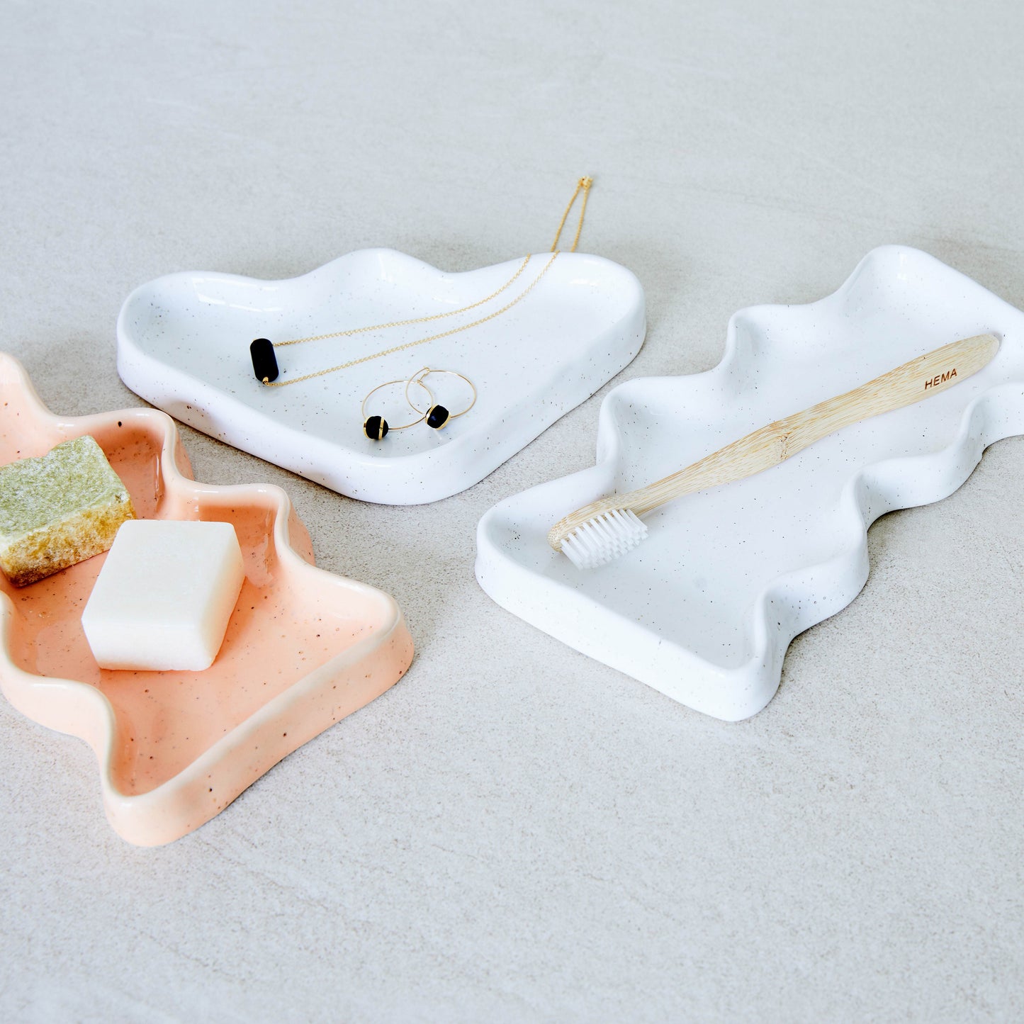 Keramische Wave Tray - Rechthoek White