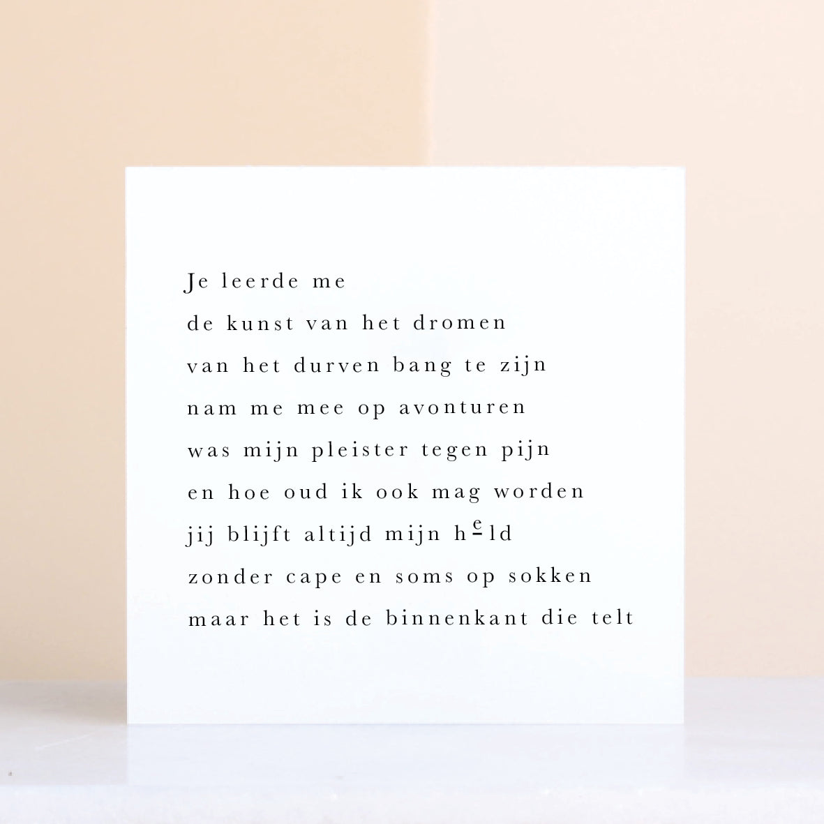 wenskaart 'Held'