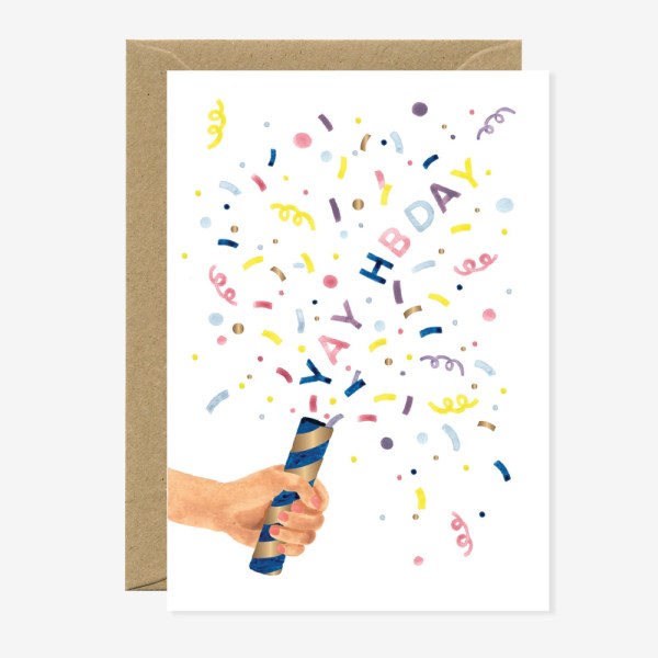Postkaart 'Yay birthday'