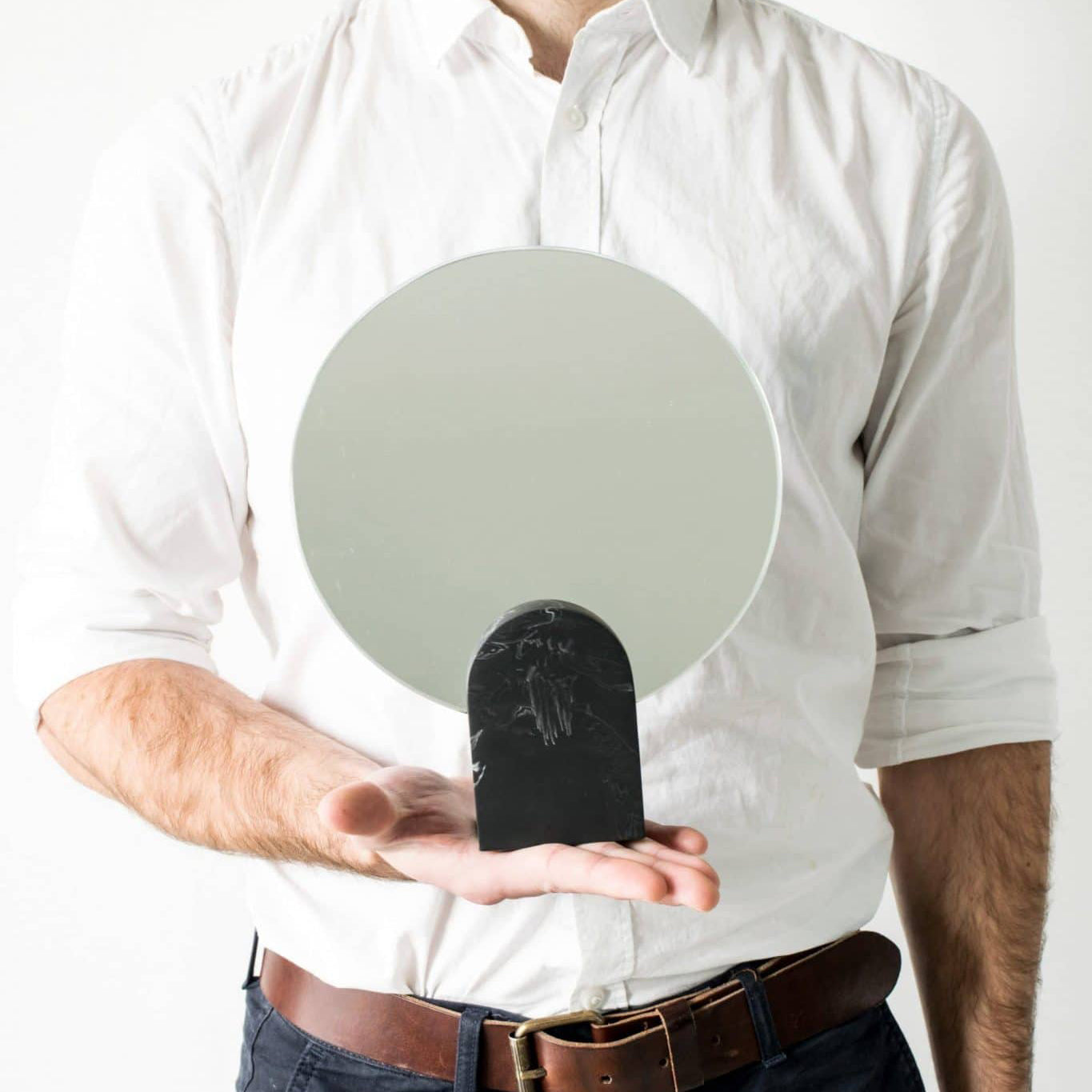 Archie Mirror - Marble White