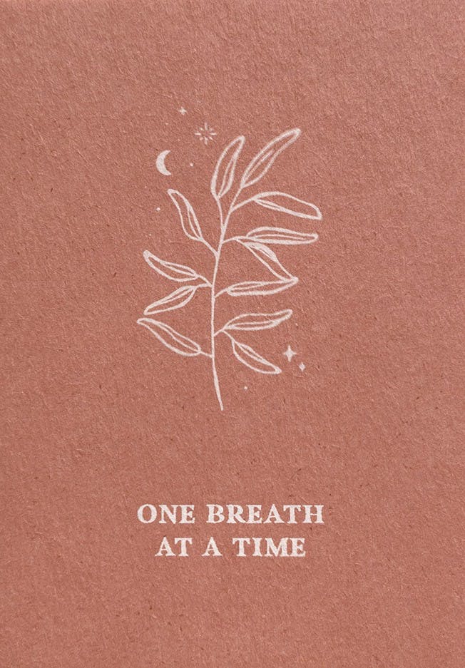 Minikaart 'One breath at a time'