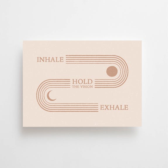 Postkaart Inhale - exhale'