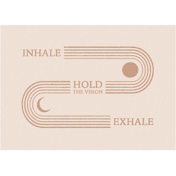 Postkaart Inhale - exhale'