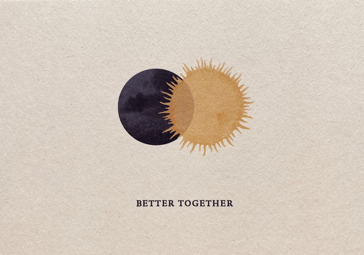 Postkaart 'Better Together'