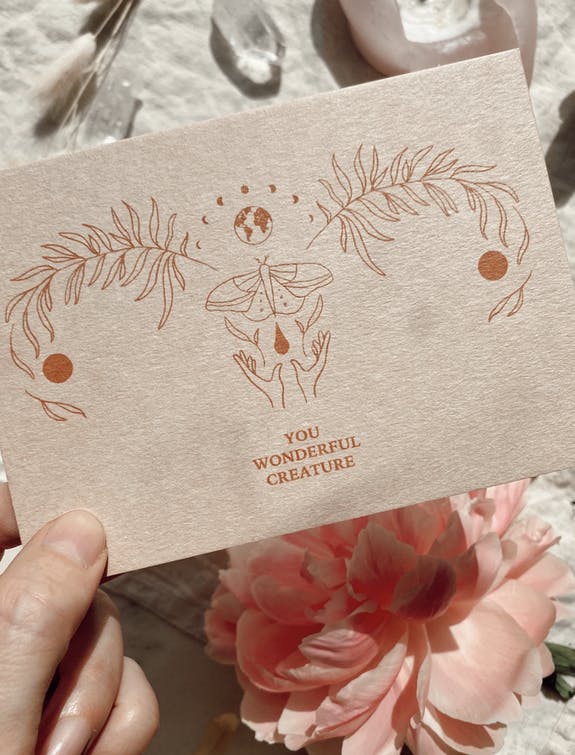 Postkaart 'Your wonderful creature'