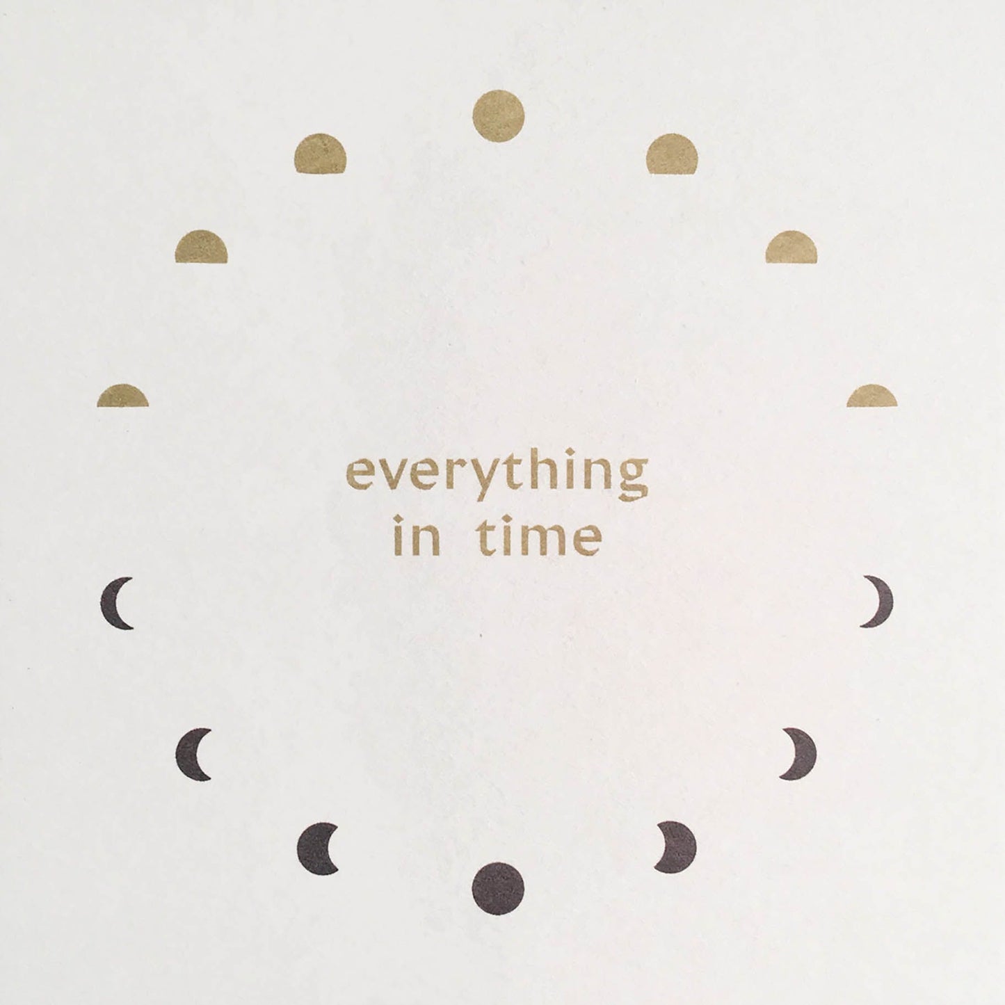 Postkaart 'Everything in time'