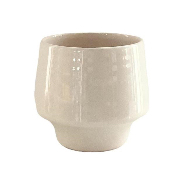 Plantenpot 'Vida' - glanzend wit