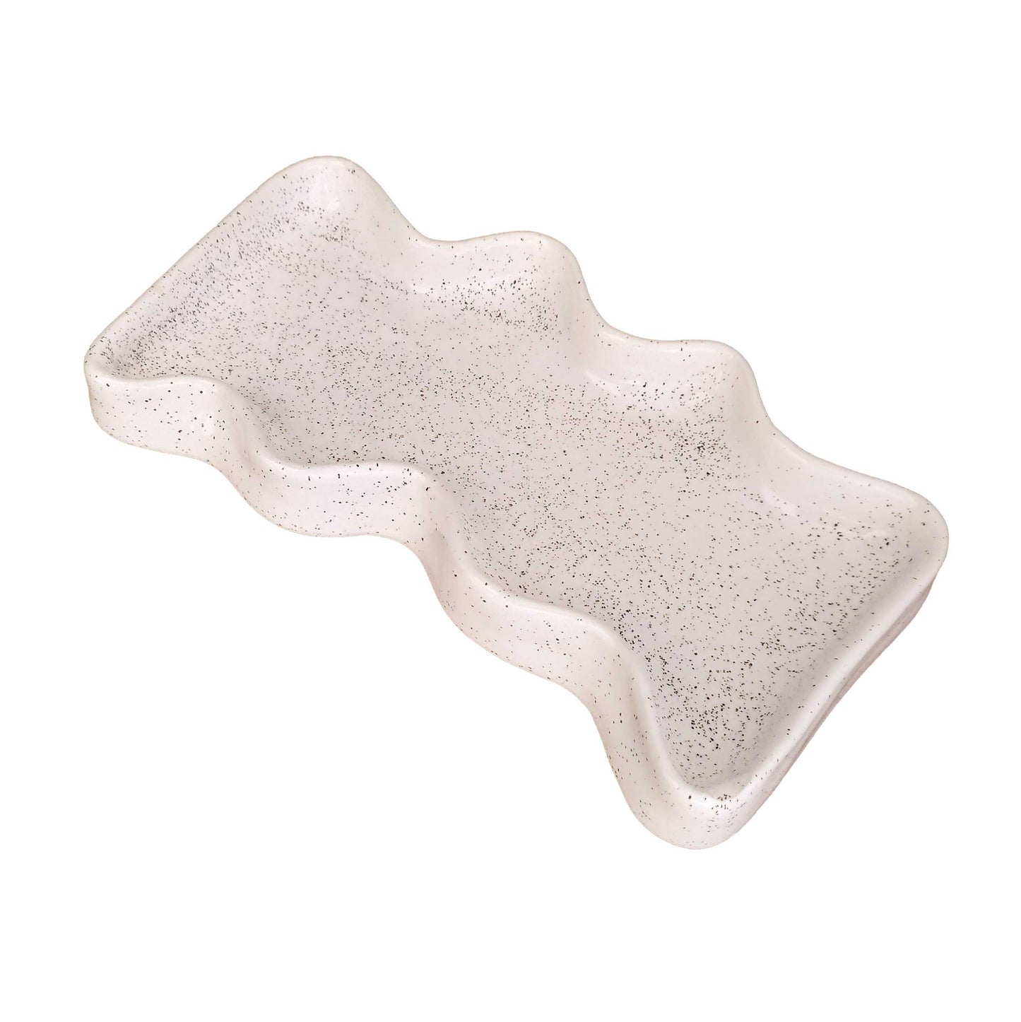 Keramische Wave Tray - Rechthoek White