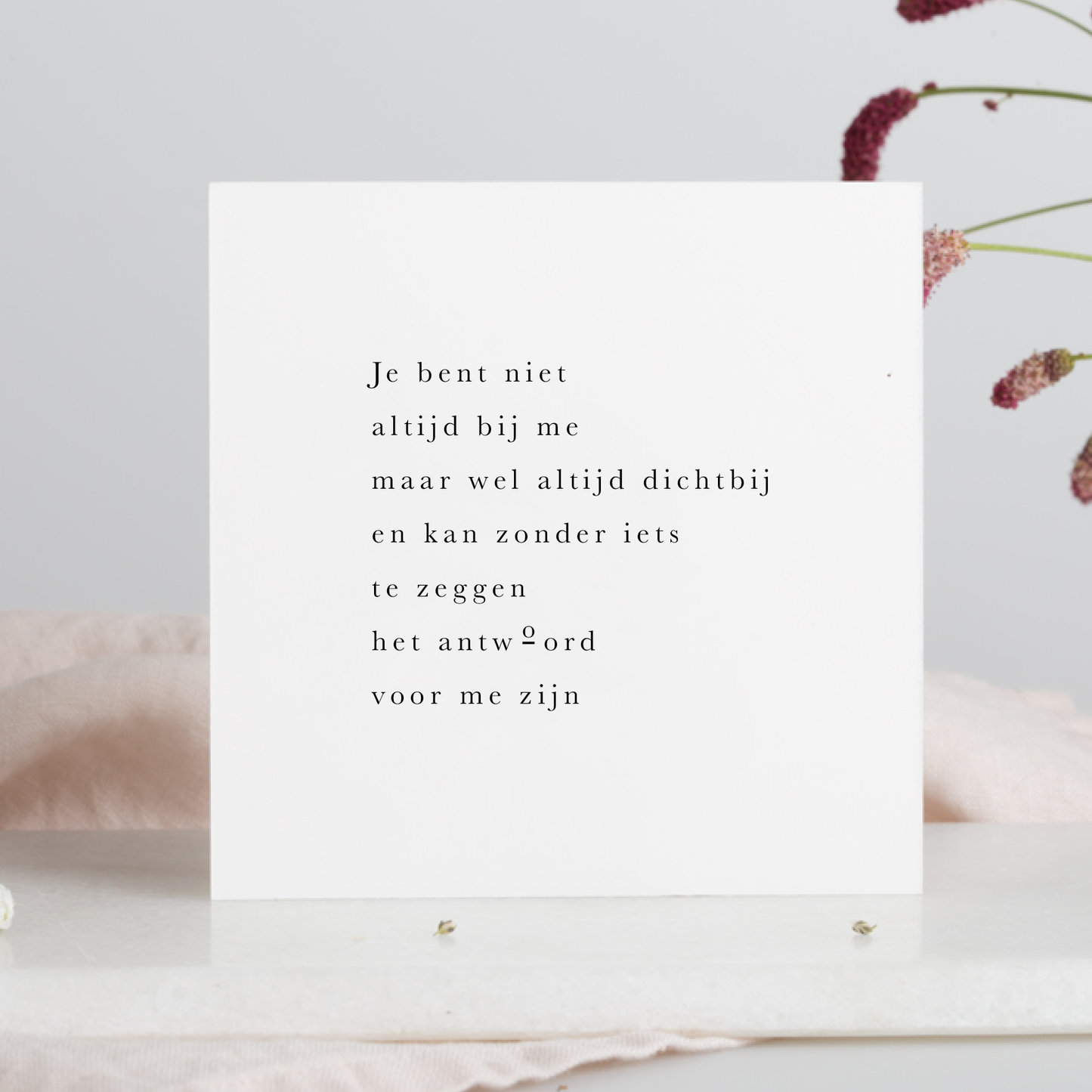 wenskaart 'Antwoord'