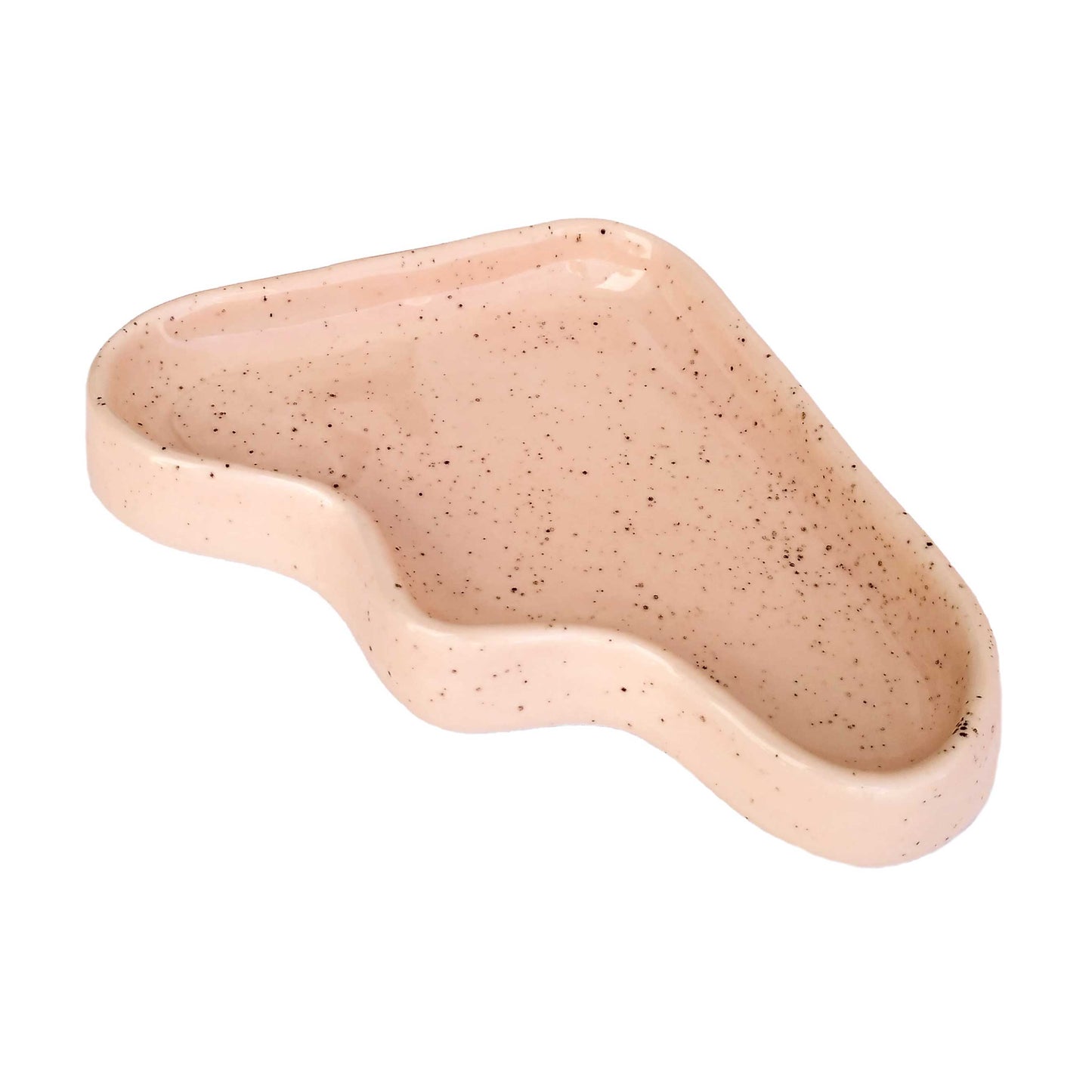 Keramische Wave Tray - Driehoek Peach