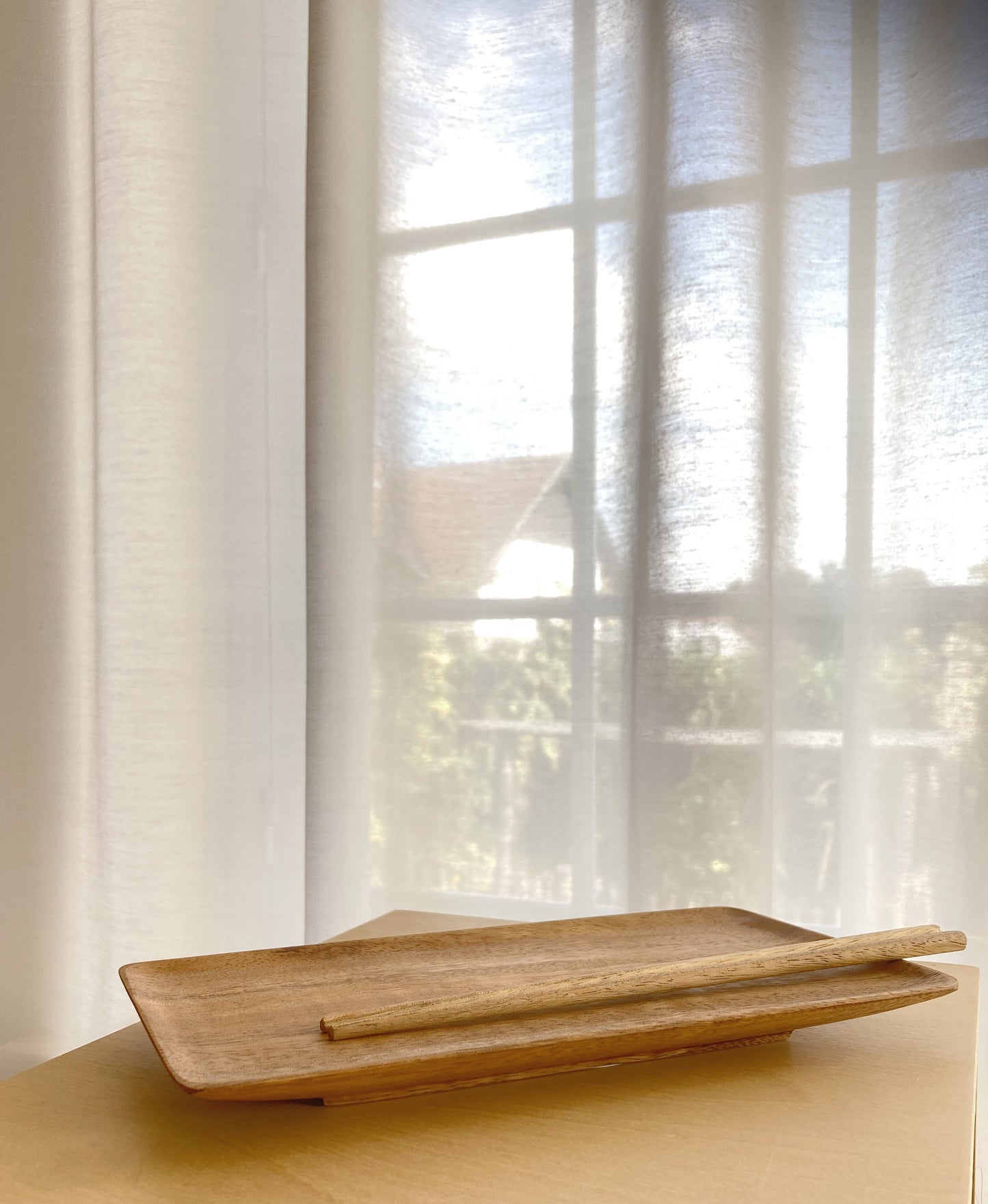 Japans bord - 25 x 13 x 2,5 cm - acacia