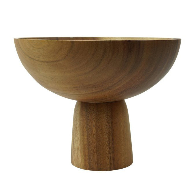 Fruitschaal acacia 'Pedestal round'