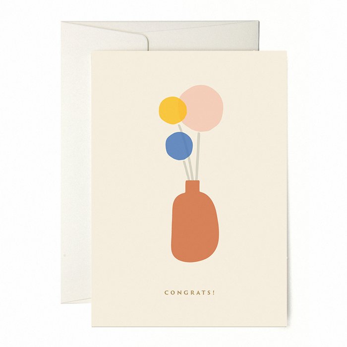 Postkaart 'Congrats fleur'