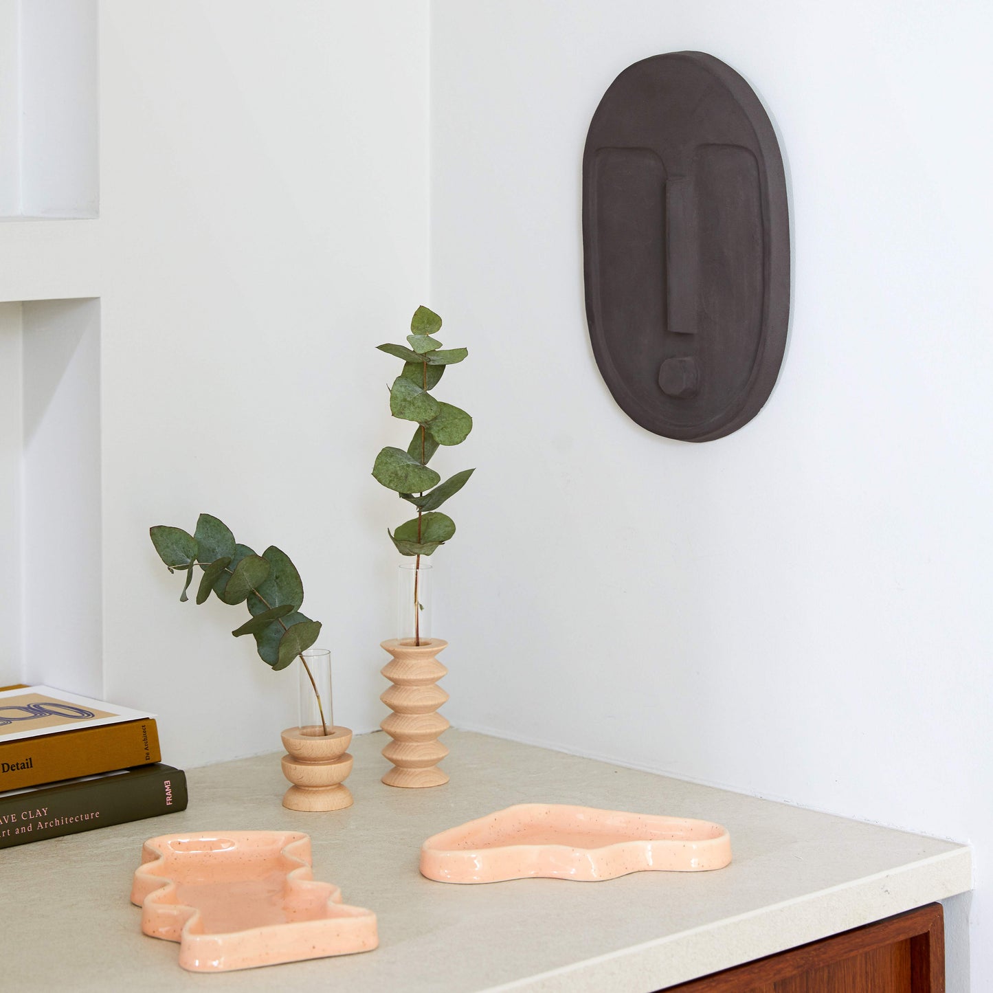 Keramische Wave Tray - Driehoek Peach
