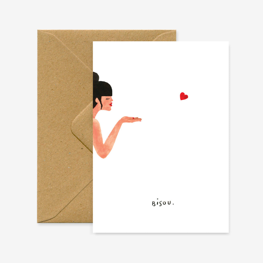 Postkaart 'Bisous'