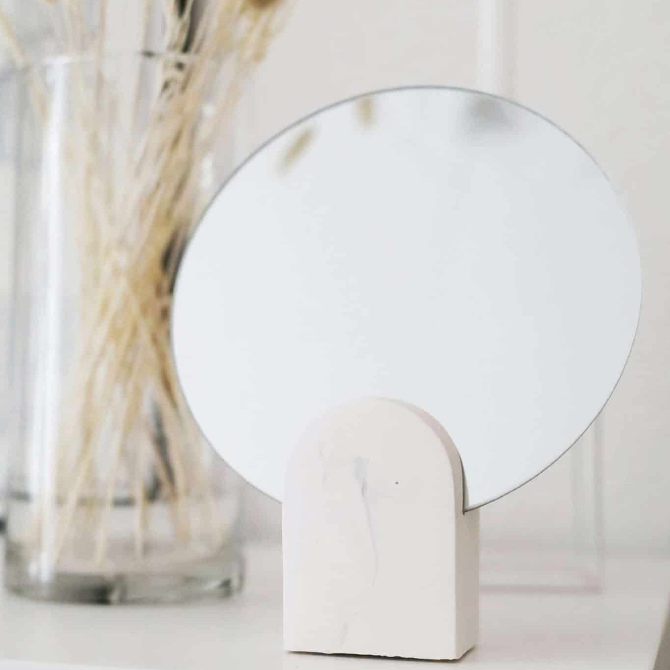 Archie Mirror - Marble White
